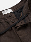 Brown Recycled Italian Tweed Pleated Track Pant