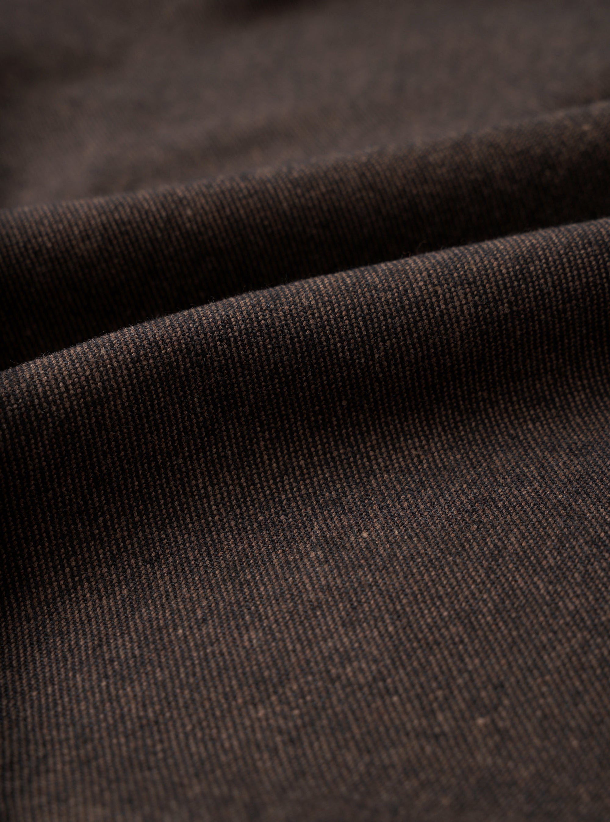 Brown Recycled Italian Tweed Pleated Track Pant