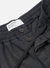 Charcoal Recycled Italian Tweed Pleated Track Pant