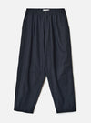 Navy Recycled Italian Tweed Pleated Track Pant