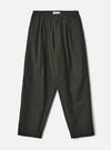 Olive Recycled Italian Tweed Pleated Track Pant