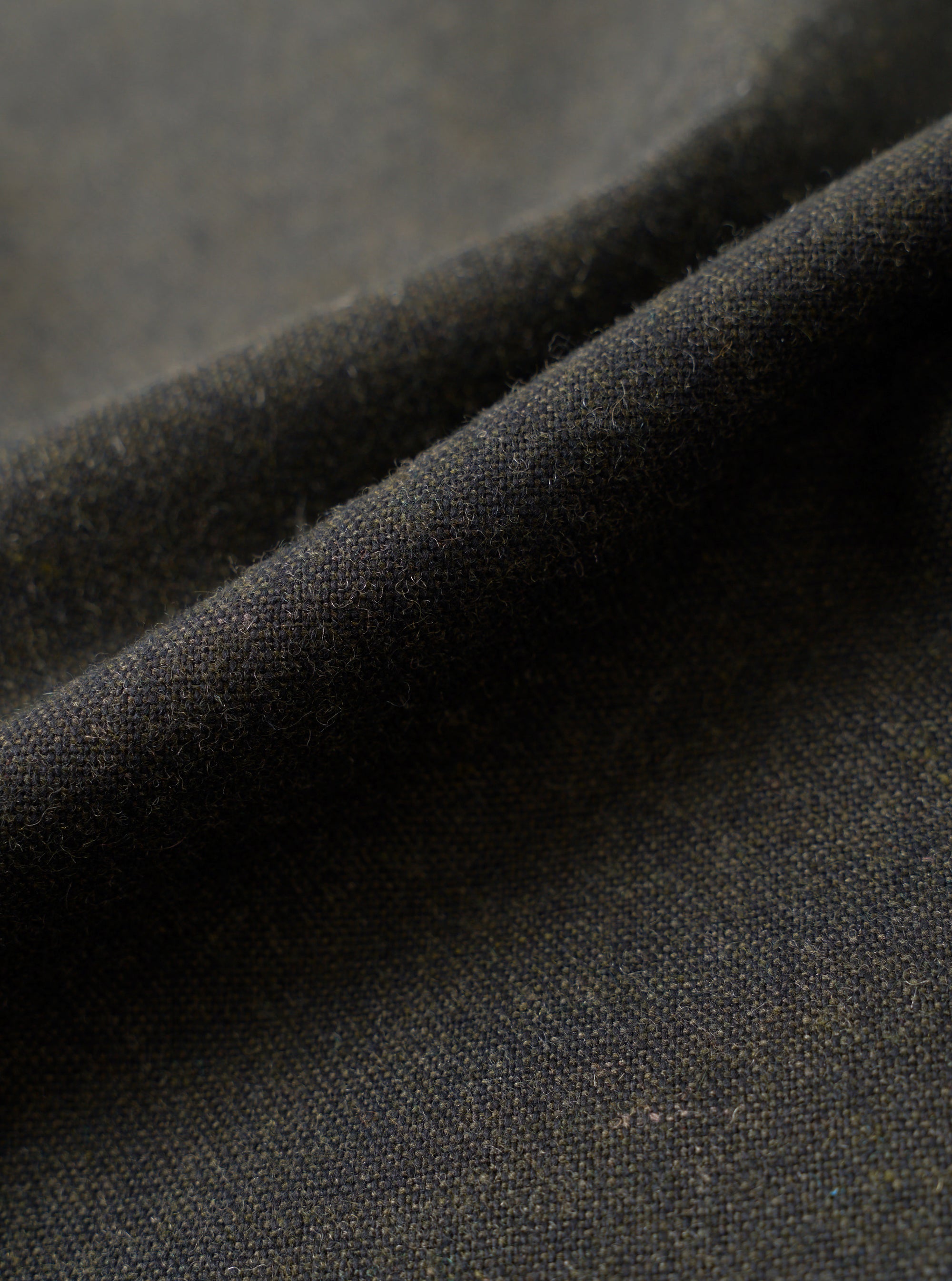 Olive Recycled Italian Tweed Pleated Track Pant
