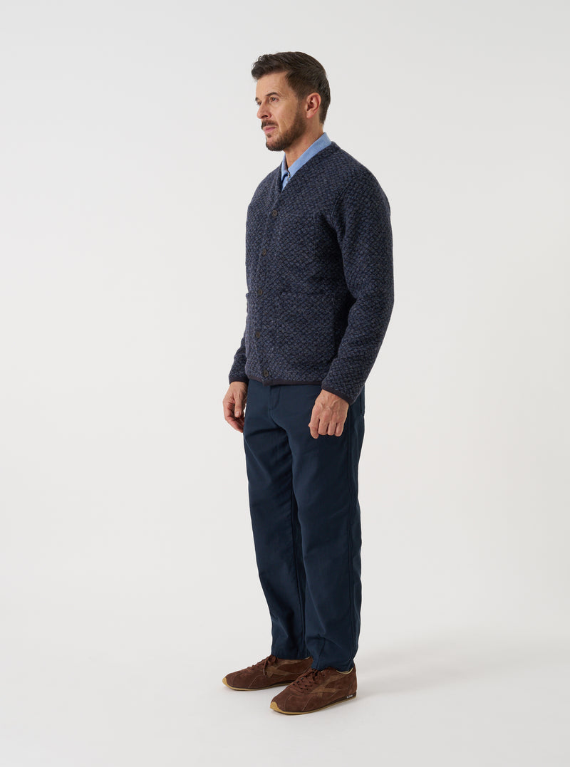 Charcoal Diamond Fleece Cardigan