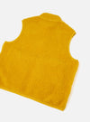 A back view of a model wearing the Yellow Artic Fleece Hep Mountain Gilet against a plain background, illustrating the clean back tailoring, comfortable fit, and bright yellow fleece texture.