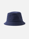 A front perspective studio view of the Navy Canvas Lewis Hat displayed on a neutral background. The shot highlights the short stitched brim, classic bucket hat silhouette, and durable navy cotton canvas.