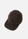 A side profile photograph of the Brown Galaxy Fleece Baseball Hat against a light studio backdrop, highlighting the structured crown, eyelet vents, and rich tactile brown galaxy fleece fabric.