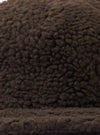 A back view of the Brown Galaxy Fleece Baseball Hat displayed on a plain neutral background, showcasing the adjustable back strap with metal buckle and clean rear panel construction.