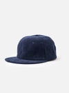 A front-facing view of the Dark Navy Cord Baseball Hat presented on a plain white background. The cap features a dark navy blue ribbed corduroy six-panel crown with a matching pre-curved peak.