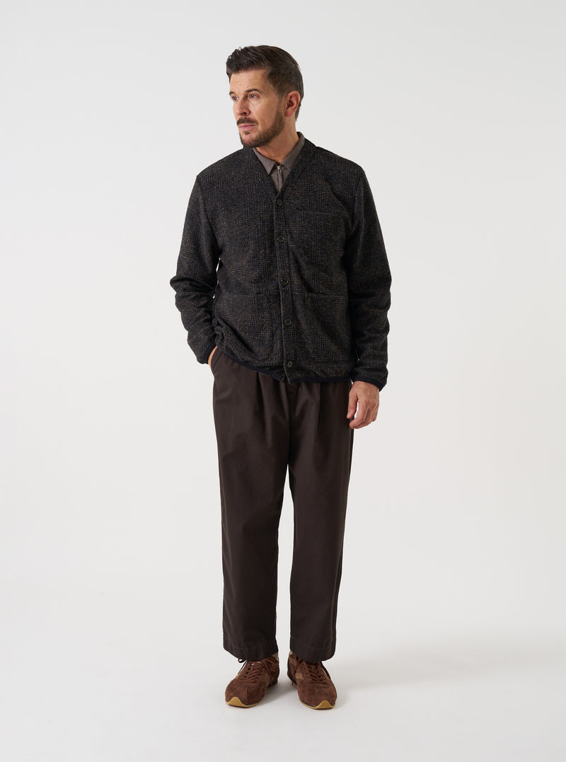 Brown Micro Canvas Oxford Pant