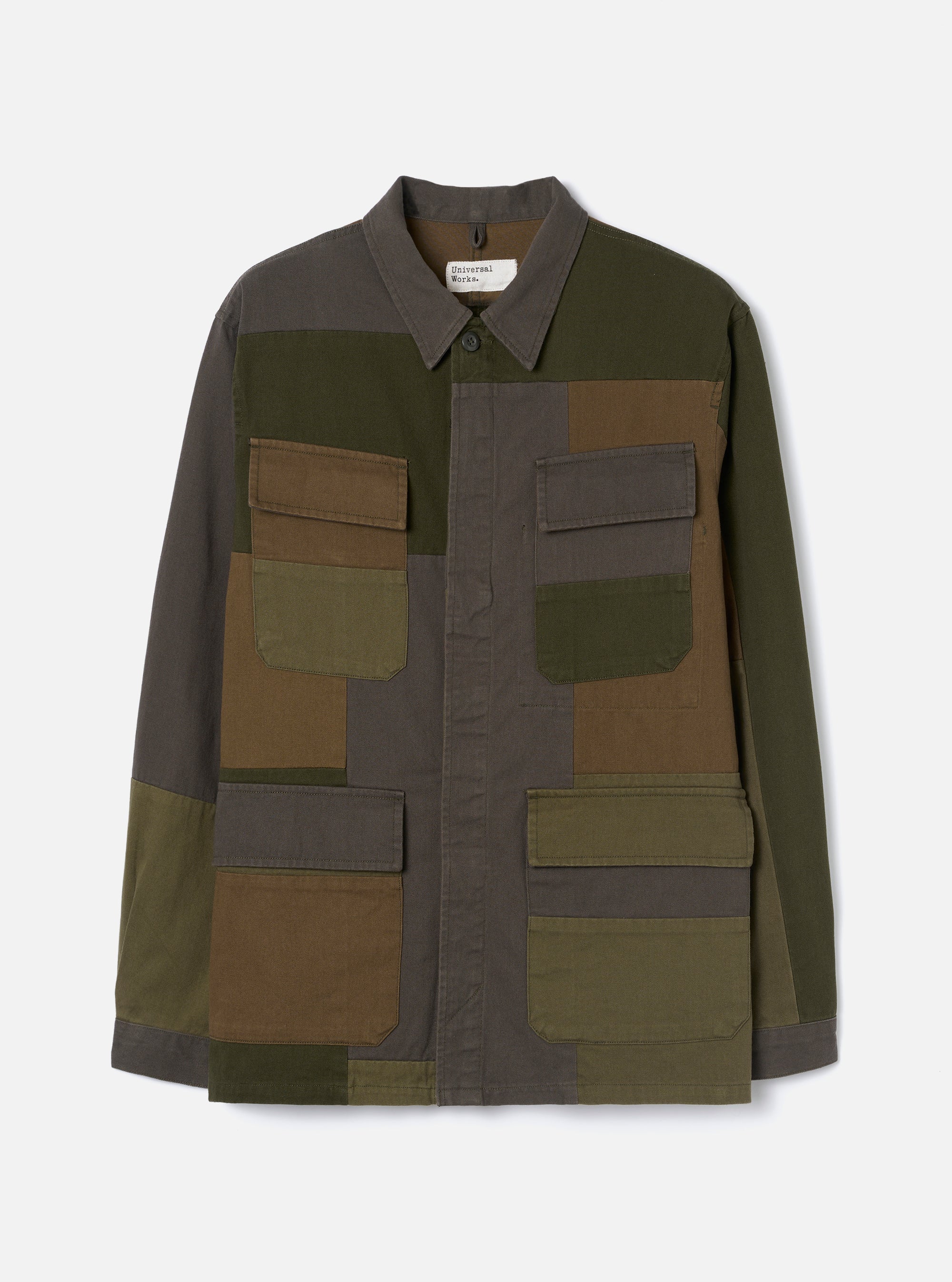 Olive Patchwork Twill MW Fatigue Jacket