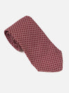 Close-up detailed view of the Brown Regal Cotton Tie on a neutral background, highlighting the textured fabric weave, neat side seam finish, and rich brown hue of the formal accessory.