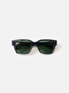 Front view product photograph of the A. SOCIETY x Universal Works Grey Havana Hollywood Sunglasses against a white studio background, showcasing the grey patterned frame and dark lenses.
