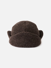 cableami® Brown Recycled Wool Flight Watch Cap