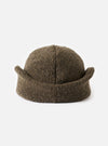cableami® Olive Recycled Wool Flight Watch Cap