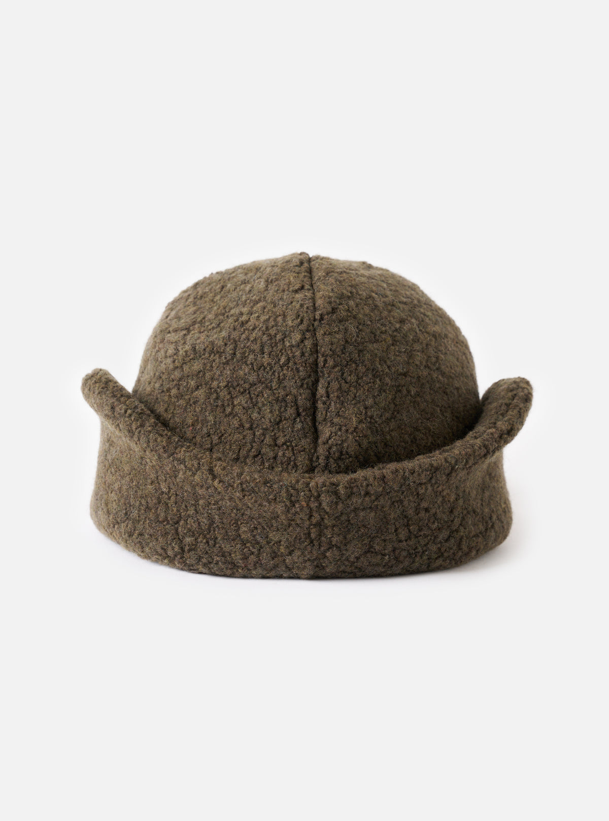cableami® Olive Recycled Wool Flight Watch Cap