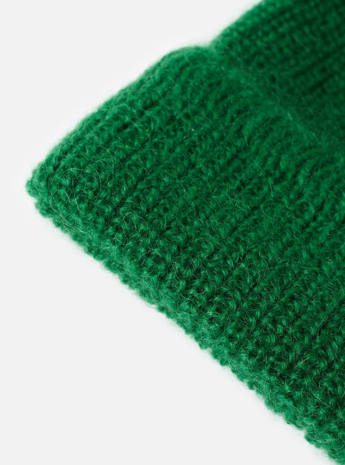 cableami® Green Mohair Watch Cap
