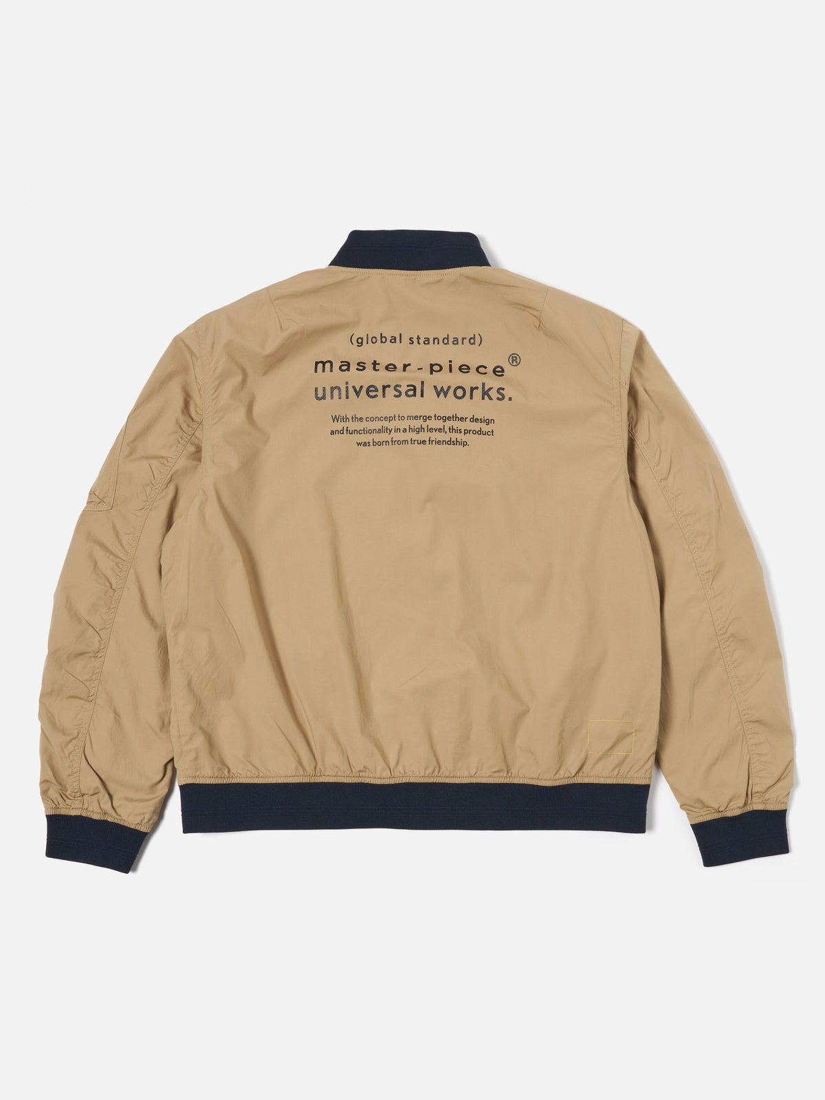 master-piece x Universal Works Sand Broadcloth NS Bomber Jacket