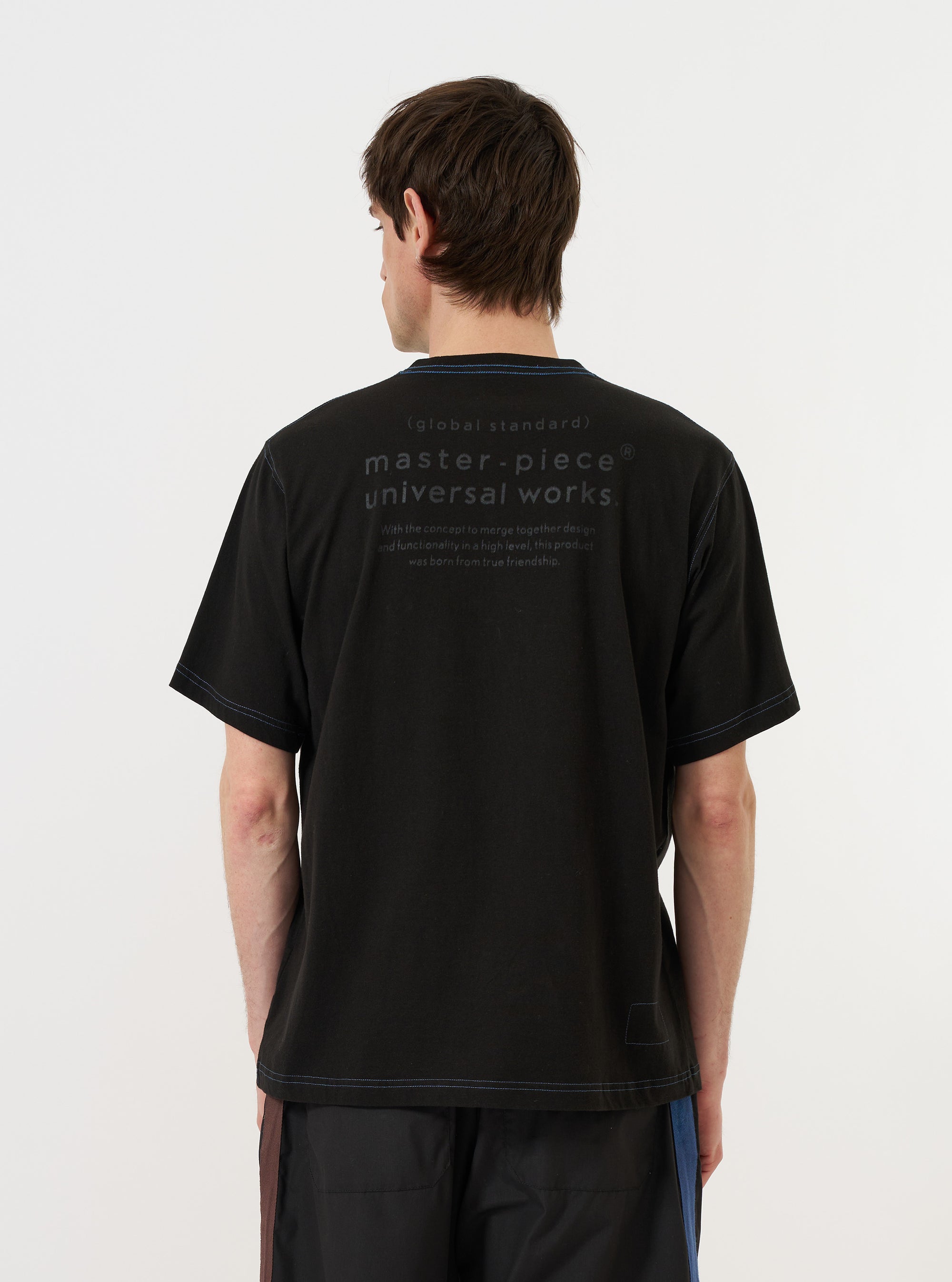 master-piece x Universal Works Black Single Jersey Print Tee