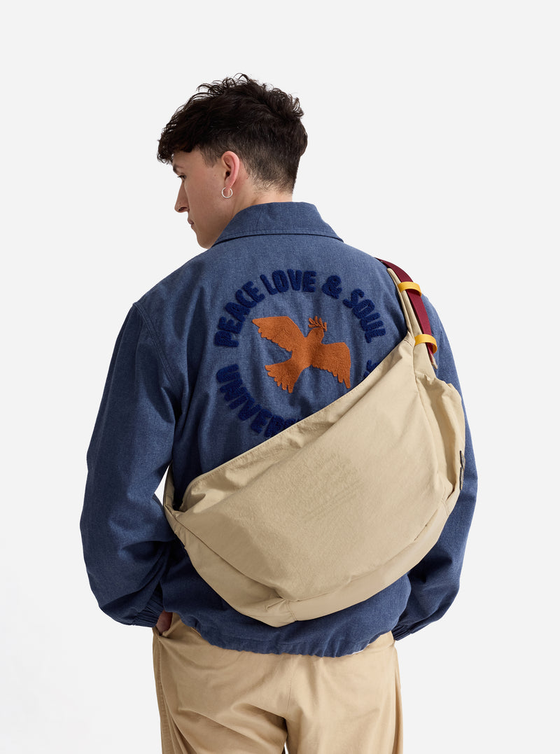 master-piece x Universal Works Beige Medium Canvas Shoulder Bag