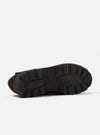 Close-up of the sole of the Paraboot x Universal Works Michael in Black Leather/Suede, showcasing its thick tread. Shot on a clean white background.