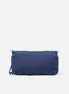 The Topologie x Universal Works Insignia Blue UW Tech Bottle Sacoche Medium. A dark blue bag with blue rope detailing, on a white background. 