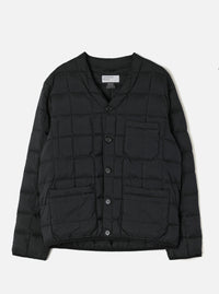 TAION x Universal Works Black Nylon Soft Shell Down Cardigan