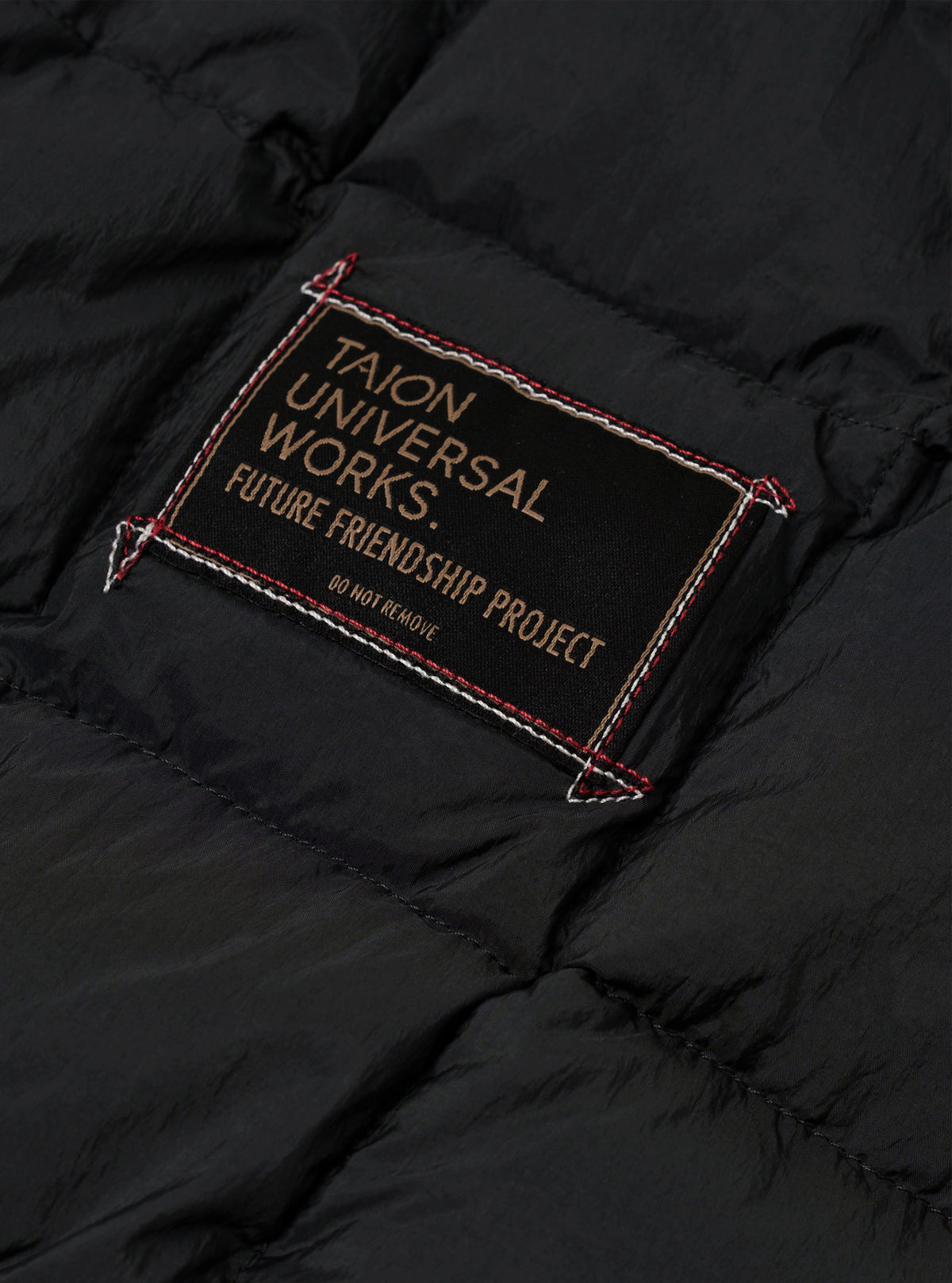TAION x Universal Works Black Nylon Soft Shell Down Cardigan