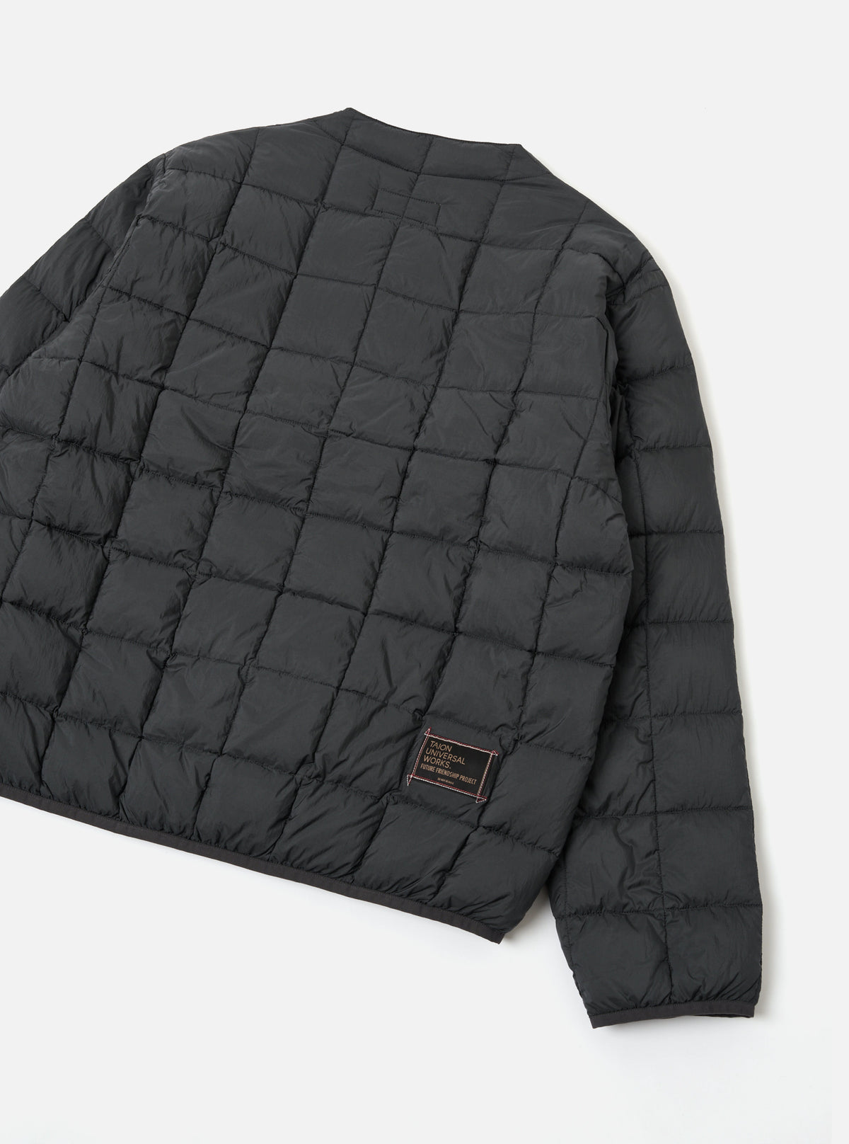 TAION x Universal Works Charcoal Nylon Soft Shell Down Cardigan