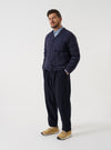 TAION x Universal Works Navy Nylon Soft Shell Down Cardigan