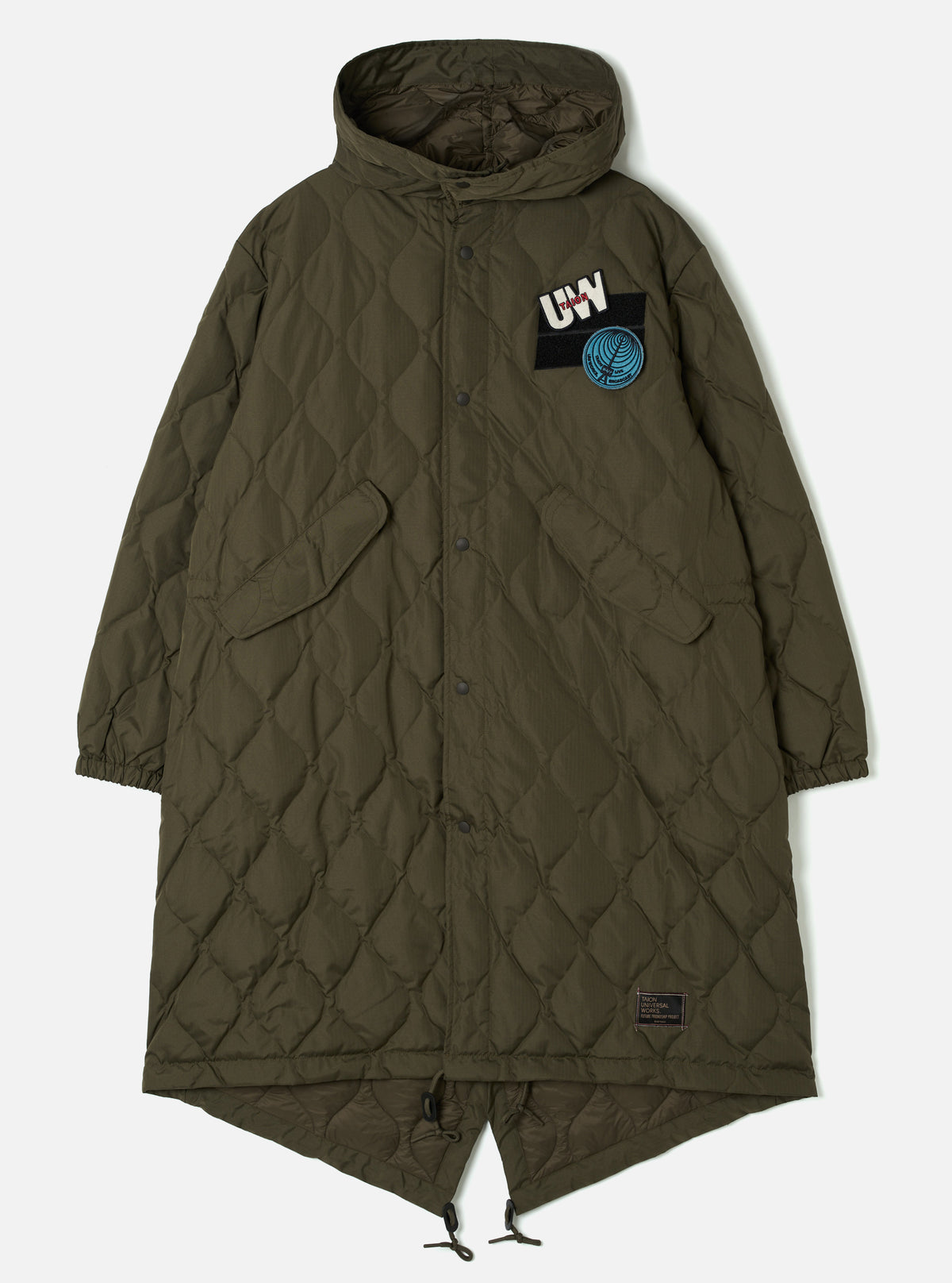 TAION x Universal Works Dark Olive Military Hard Shell Down Mod Parka