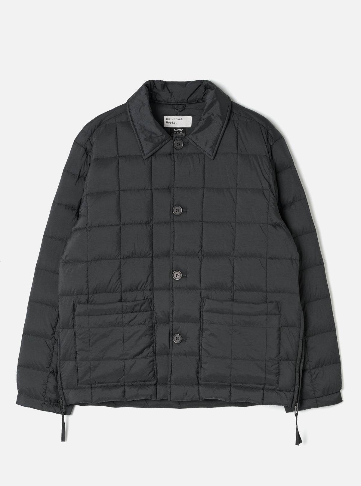 TAION x Universal Works Charcoal Nylon Soft Shell Down Rams Jacket