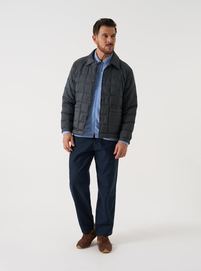TAION x Universal Works Charcoal Nylon Soft Shell Down Rams Jacket