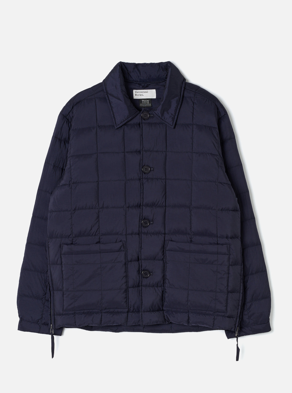 TAION x Universal Works Navy Nylon Soft Shell Down Rams Jacket