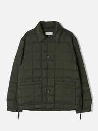 TAION x Universal Works Olive Nylon Soft Shell Down Rams Jacket