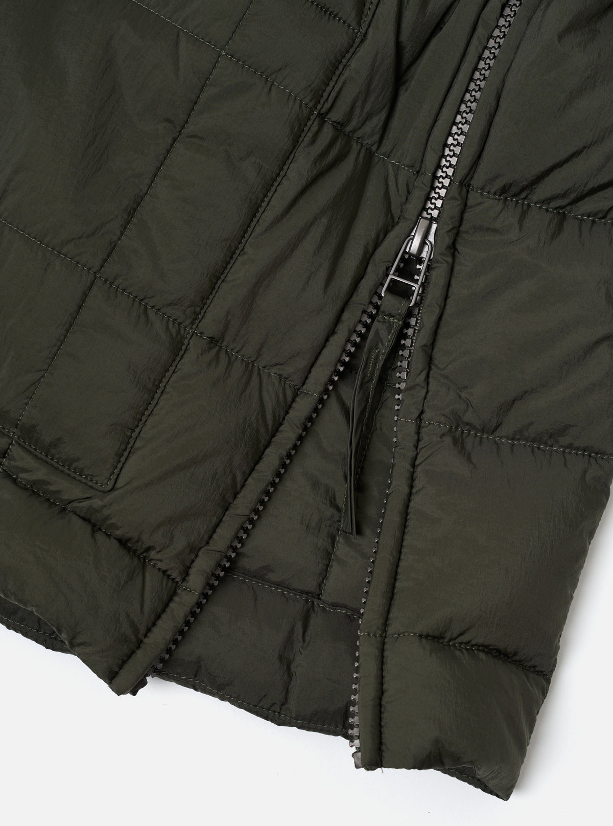TAION x Universal Works Olive Nylon Soft Shell Down Rams Jacket