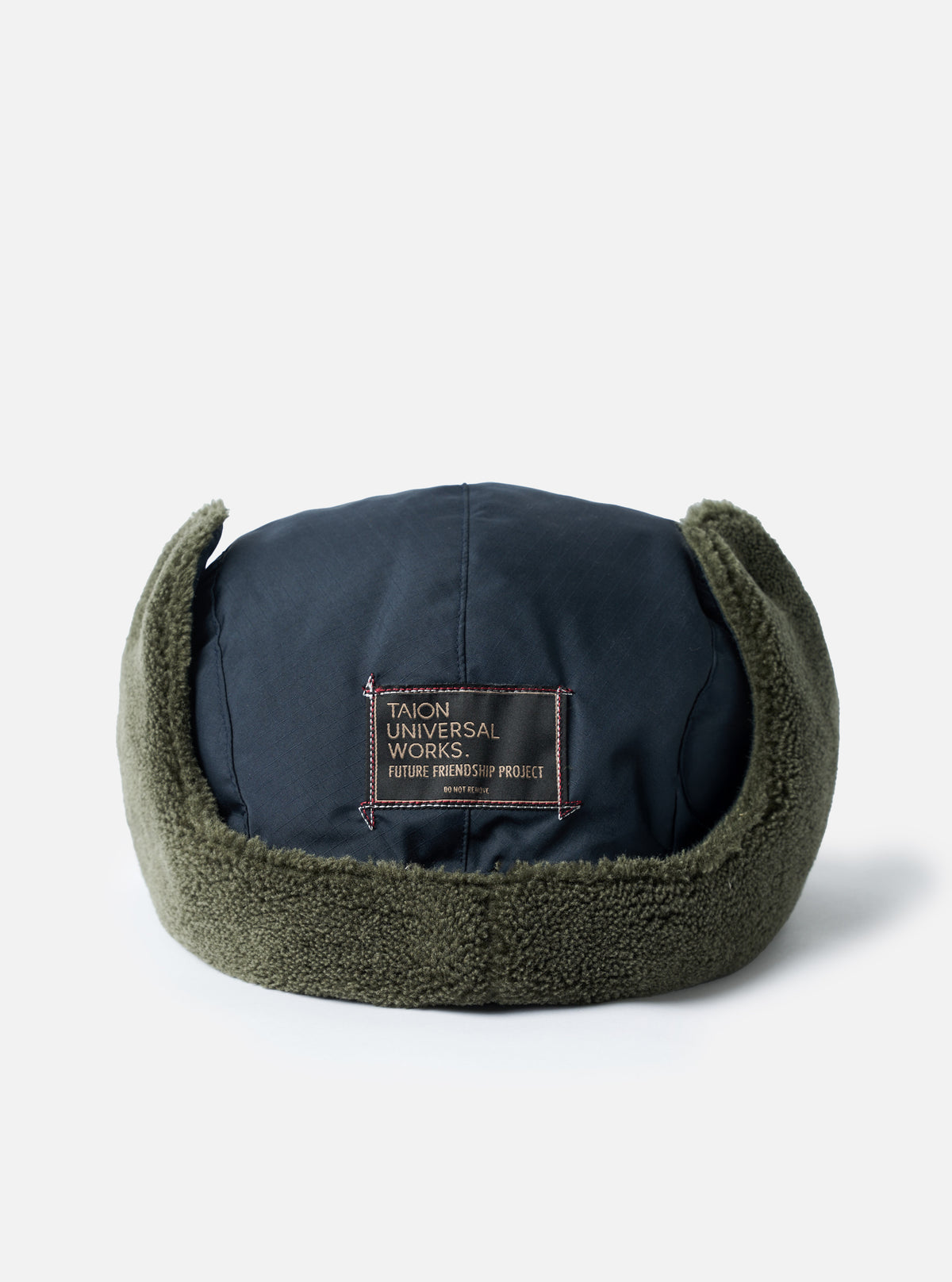 TAION x Universal Works Dark Navy/Olive Military Hard Shell Down Reversible Hat