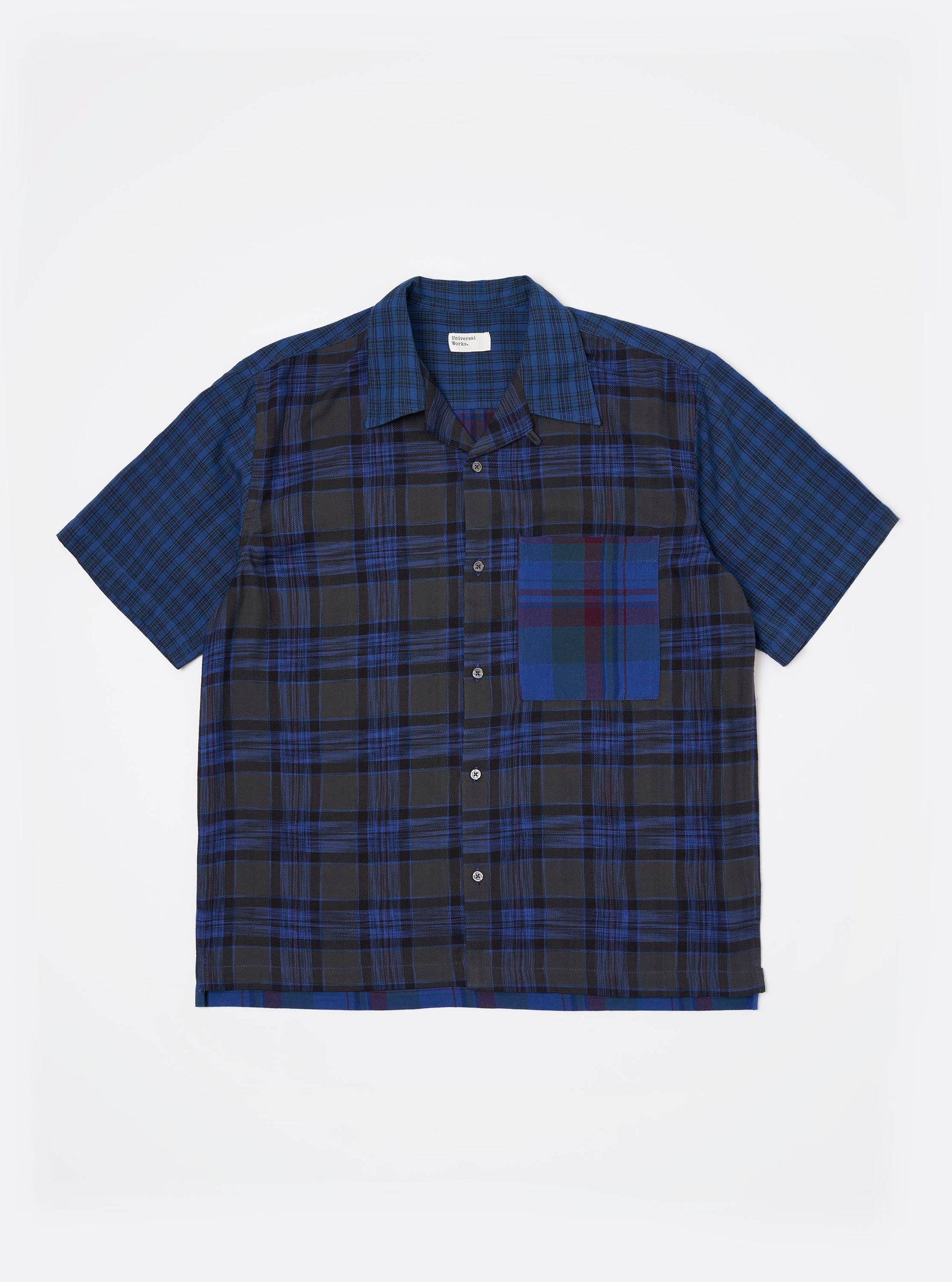 Limited Edition Navy Mixed Check Camp Shirt