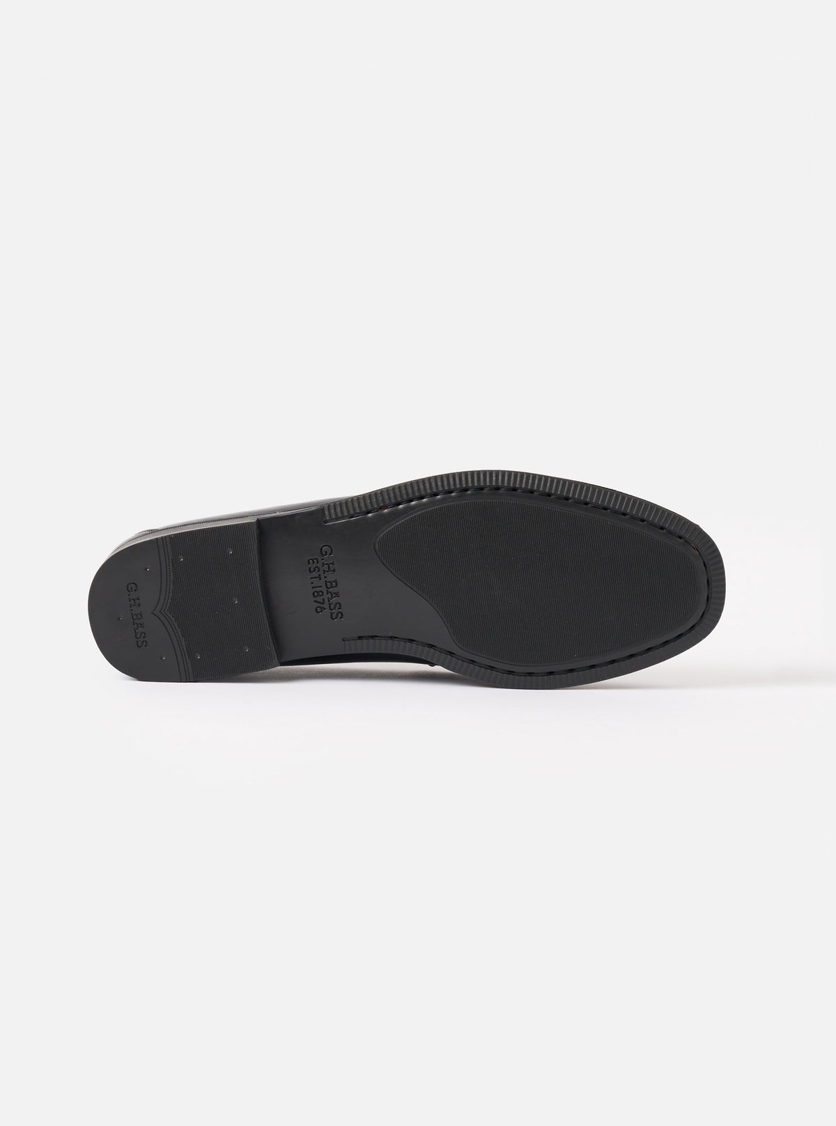 G.H.Bass Black Leather Weejun II Larson Moc Penny Loafer