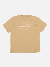 master-piece x Universal Works Dark Sand Single Jersey Print Tee