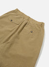 Close-up of the Yellow Japanese Seersucker Pleated Track Short on a white background. The shorts have a yellow and brown checkered pattern and a pleated design.