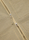 Close-up of the Yellow Japanese Seersucker Zip Uniform Jacket, showcasing its yellow and blue checkered pattern and zipper detail. The jacket is laid flat on a neutral surface.