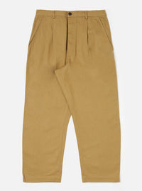 The Khaki Works Twill Duke Pant in khaki twill on a white background. The pants have a relaxed fit.