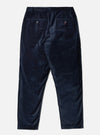 Back view of the Navy Velveteen Military Chino on a white background. The pants are a rich navy color and have a soft, velvety texture.