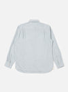 Back view of the Sky Blue Brushed Organic Cotton Square Pocket Shirt, laid flat on a white background. The shirt is a light blue color and made of brushed organic cotton.