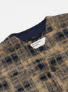 Navy Patch Check Fleece Cardigan