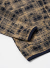 Navy Patch Check Fleece Cardigan
