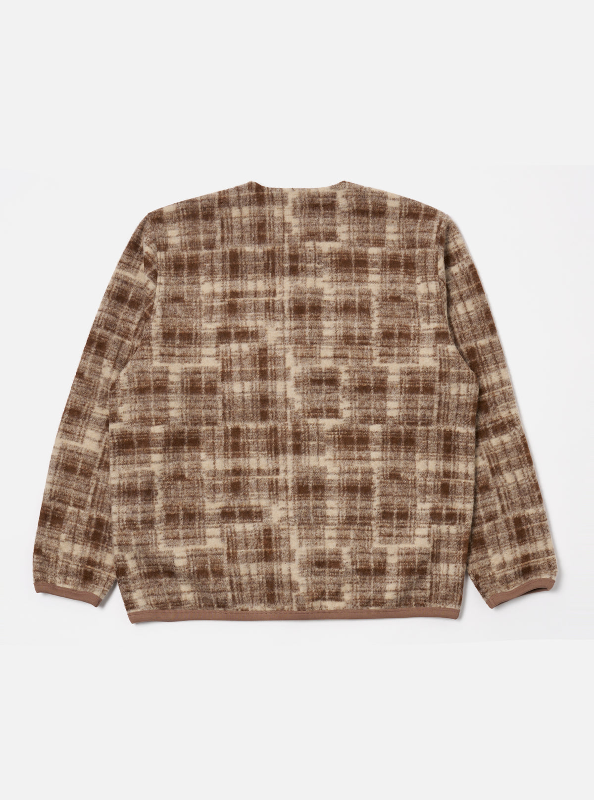 Sand Patch Check Fleece Cardigan