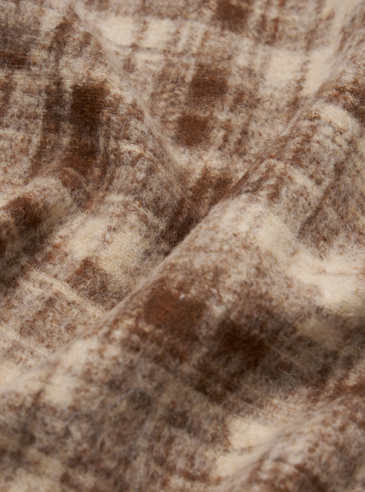 Sand Patch Check Fleece Cardigan