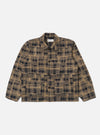 Navy Patch Check Fleece Rams Jacket