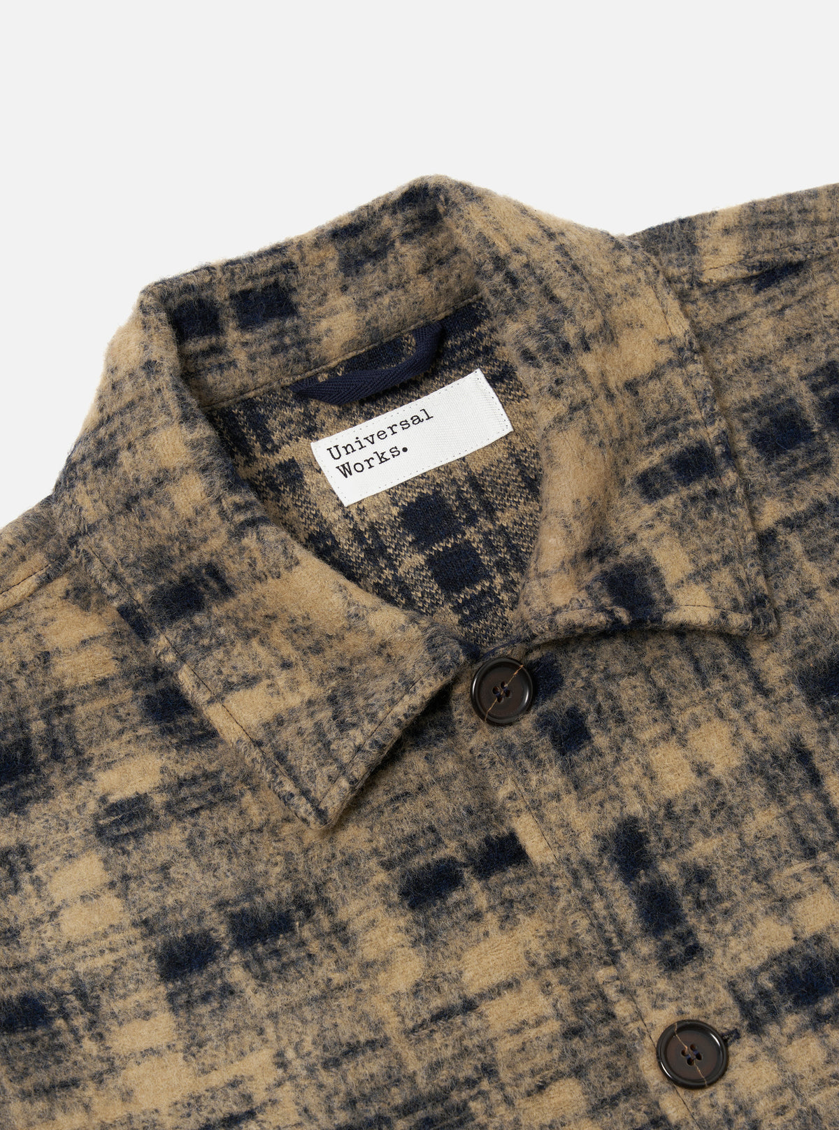 Navy Patch Check Fleece Rams Jacket